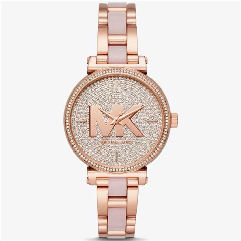 michael kors women's sofie rose gold-tone watch|Michael Kors Women's Sofie Three.